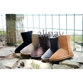 Ingyenes házhozszállítás Winter vastagítása rövid plüss Snow Boots Shoes For Women fekete barna kávé méret: 5/6/7/8/9 // 10
