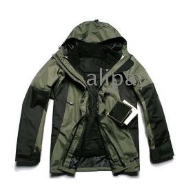 Free Shipping Mens Stylish outdoor riding rock climbing coat two layers of waterproof overcoats warm jacket 5color SZ:S/M/L/XL/XXL