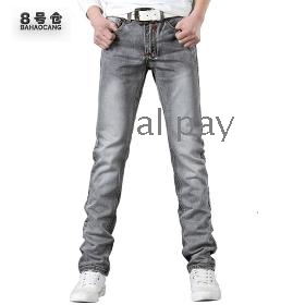 Free Shipping !~ 2013 men's fashion slim jeans snow washing high quality size:28~36