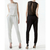 Woman Jumpsuit Sexy White Rompers Autumn-Summer Open Back perspective Overalls Chiffon See-Through Bodysuit Free Shipping