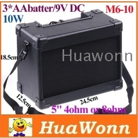 High quality Electric Bass Guitar Amp\Amplifier Bass M6-10 10W 3*AA battery/9V DC I68 Free Shipping 