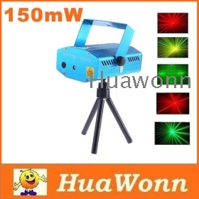 High quality 150MW Mini Red & Green Moving Party Laser Stage Light laser DJ party light Twinkle 110-240V 50-60Hz With Tripod Free Shipping 