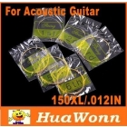 High quality 6pcs/set 150XL/.012in Acoustic Guitar Strings I61 Free shipping 