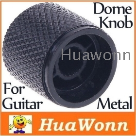High quality Dome Knob for Electric Guitar Bass Parts  of Metal Color Black