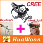 Drop Shipping CREE XML XM-L  LED Bike Bicycle Light + HeadLight HeadLamp 1200LM, US plugTL001p