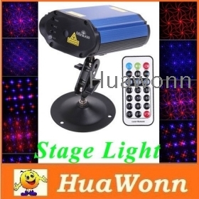 High quality 180mW Mini Red-Blue Moving Party Stage Laser Light Projector with holder remote control laser DJ party disco light free shipping