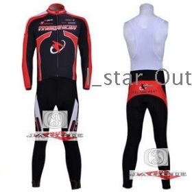  Free shipping MERIDA bib long sleeve cycling jerseys wear clothes bicycle/bike/riding jerseys+bib pants 