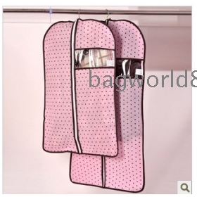 And fair maiden wind pink wave point quality non-woven clothing dustproof cover dustproof bag D303 