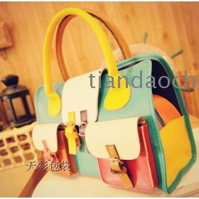 Belt buckle color matching bag of sweets bag shoulder bag handbag