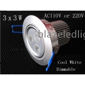 Dimmable 9W CREE LED Ceiling Lights, LED Interior Lightings ( WW NW or CW )