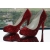 Red Color Fashion Ladies Shoes, 4 Inch High Heel Platforms Red Crystal Shoes Round Toe Diamond 4-10 Free Shipping