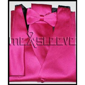 vestito / sposa smoking rosa gilet poliestere dell'uomo 4pcs