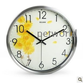 The sitting room fashion clock and watch  mute bedroom wall clock cartoon sunflower personality quartz  clock 