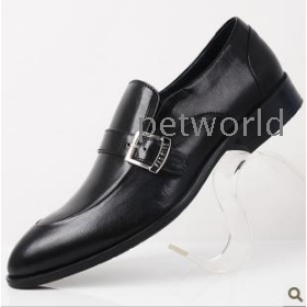 Zapatos populares de los hombres y zapatos de vestir de negocios elegantes de cuero hebilla zapatos de los hombres británicos para los zapatos hacia baja