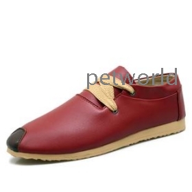 Low BangTao feet male shoes fashion portable leisure shoes  breathable men's leather shoes white-collar work shoes 