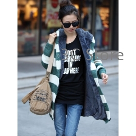  2012 Autumn and winter new Korean Fashion Hot women single-breasted wearing a hat the wild velvet plus in the long paragraph sweater  free shipping