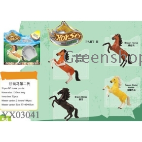 Educational Toys children gift collection 3D animal puzzles horses animal puzzles DIY toys Assembling the second generation of horse