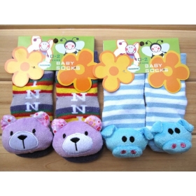 12PCS Cute Animal Cotton Socks Cartoon Infant  Thick Sock Children Footwear Multicolor,Wholesale,Free Shipping