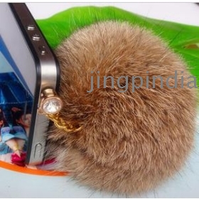 The mobile phone's accessories plush ball rabbit hair ball mobile phone chain pendant
