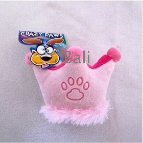 Pet toys plush toy pink voice crown dog toy trade tail single 