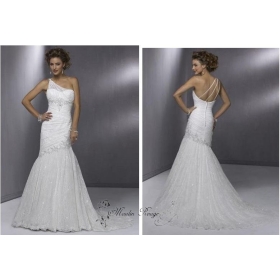 2013 best selling latest one shoulder wedding dresses