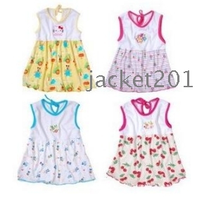 Summer trade  fabrics make girls pure cotton sundress jumper skirt han skirt