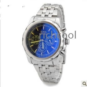 Automatic mechanical watch business fashion male table blue calendar watch fine steel wrist watch 98227 