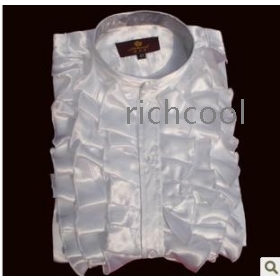 White flounce shirt LiLing chorus stage performance clothing fashionable singer male 