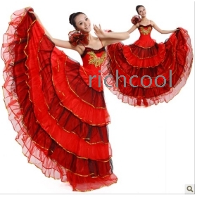 The opening dance Spanish dance skirt dancing garment modern dance suit national costume loading stage costumes 