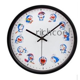 Children room wall clock doraemon cartoon wall clock doraemon  clocks lovely clock 