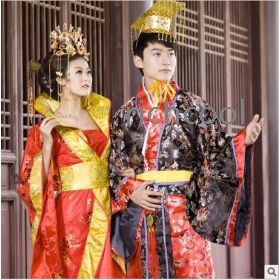 Ancient costume imperial concubine han outfit trailing ancient costume trailing photo photograph costume clothing costumes 