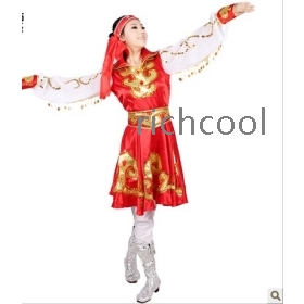 Minority clothing/Mongolian dance performance clothing/stage clothing/performance clothing female - new red Mongolia 