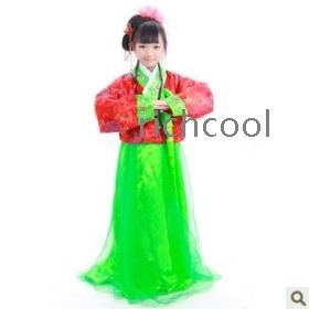 The lovely children dance costumes children present traditional clothing Korean national costume 