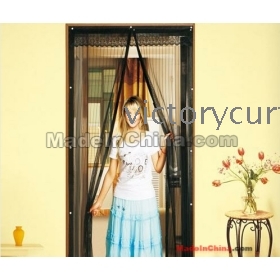 New 2 Pieces Magic Mesh Hands-Free Screen Door Magnetic Anti Mosquito Bug bik