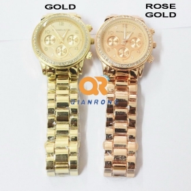 verkoop Hotest polshorloge RVS manier michael kalender & diamant Watch mannen vrouwen dames Quartz Janpan kri