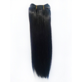 100%Brazilian human hair extension, remy hair, best selling silk straight 10"-24'' inches #1b natural black/ Not very black(95-100g/pcs)