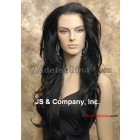 Stock  FRONT WIG Long Curly Black #1b Free shipping