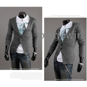 Wholesale---New men's two button V-neck sweater men Slim casual cardigan sweater 5963 M, L, XL, XXL