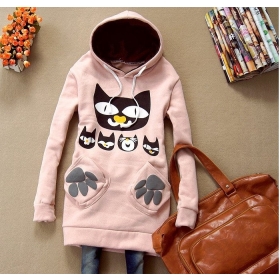 New Autumn/Winter Women's Cute Cartoon  Long Hoodies Tops Lady Casual Sweatshirts Pullovers 