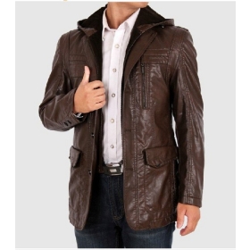 Free shipping !!! 2012 new Men's brand Winter High quality sheepskin Genuine leather plus size locomotive leather jacket / M-4XL 