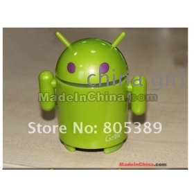 Hot !Mini bærbar Collectibles Speaker Android Speaker Minihøjttalere Multi-funktion Android Robot MP3-afspiller for tablet pc telefonsupport TF kort FM mp3 LED lys