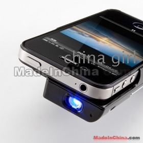 Hot sprzedaży ----- Portable Projector dla iPhone 4/4S Mini- projektor multimedialny Dxtreme Projektor DLP 2100mAh Zasilanie zewnętrzne Projektor kieszonkowy dla Apple iPhone4 4S