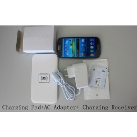 2012 Newest Portable QI Wireless Charger Cable Charging Pad + Charging Receiver + AC Adapter Charging for  I9300  S3 
