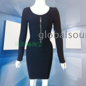 Wholesale 2013 1 PCS Brand New sexy black long Bandage dress, Prom Dress. evening dress Free ship Drop ship