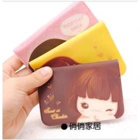 New south Korean lovely NiuZi 12 screens card set of lady anti magnetic card bag 