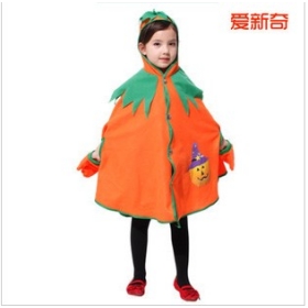 Clothing Halloween costumes children pumpkin clothes children dress up lovely cloak pumpkin outfit 