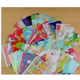 South Korea sell like hot cakes  household 3 g personality cute cartoon paster drops jz mushroom little bus card stick 