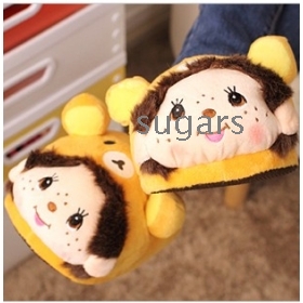 Cute cartoon have qiqi plush floor warm home/cotton slippers/shoes household 32020 