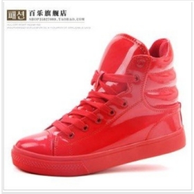 FREE SHIPPING!!!The short boots BanXie of fluorescent color candy colored patent leather casual shoes, sports shoes !Hot sale 