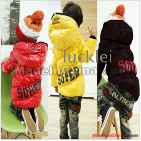 freeshipping 2012 boys winter shiny long design with a hood wadded jacket cotton-padded jacket cotton-padded coat child outerwear